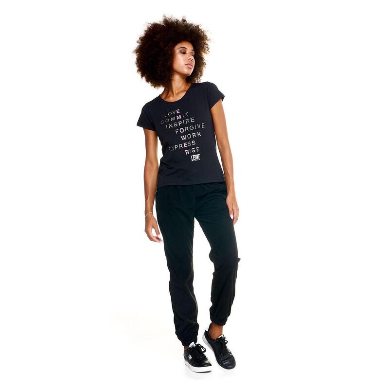 Tricou Leisure pentru femei cu mânecă scurtă, cu imprimeu leu