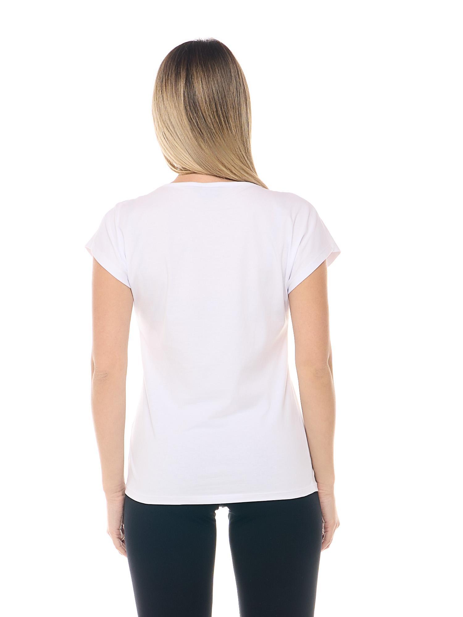 T-shirt femme Leone 1947 Apparel en coton stretch avec logo doré. 4/8