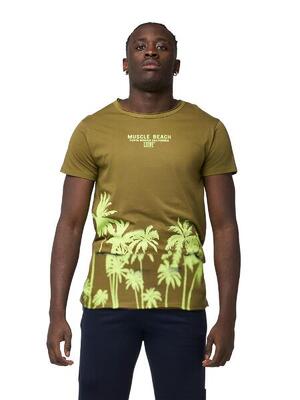 Leone beach bedrukt t-shirt met korte mouwen