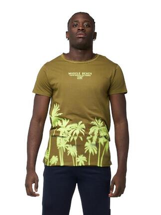 Leone Beach bedrukt T-shirt met korte mouwen