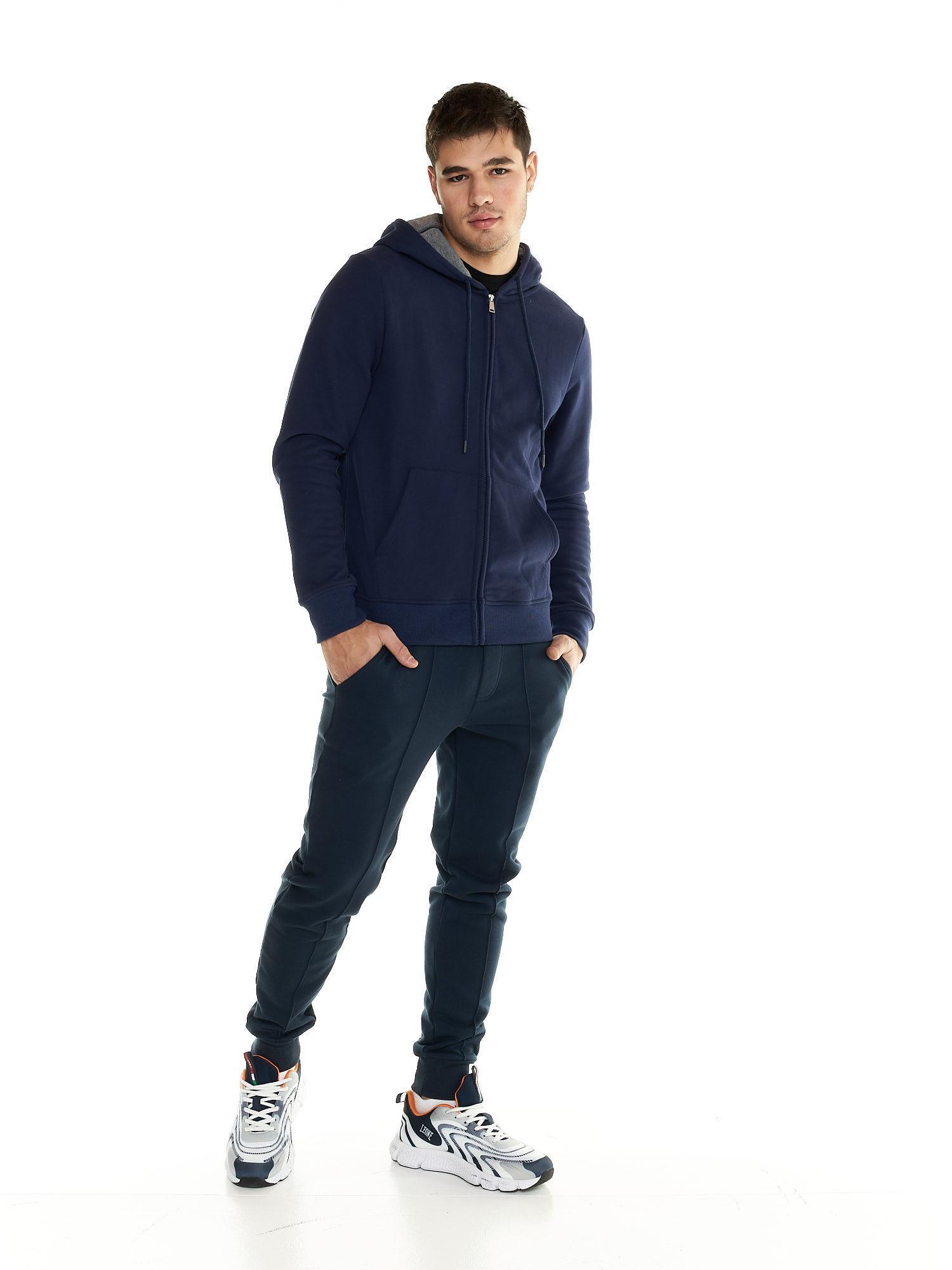 Felpa Leone uomo con cappuccioe full zip Lifestyle 2/5