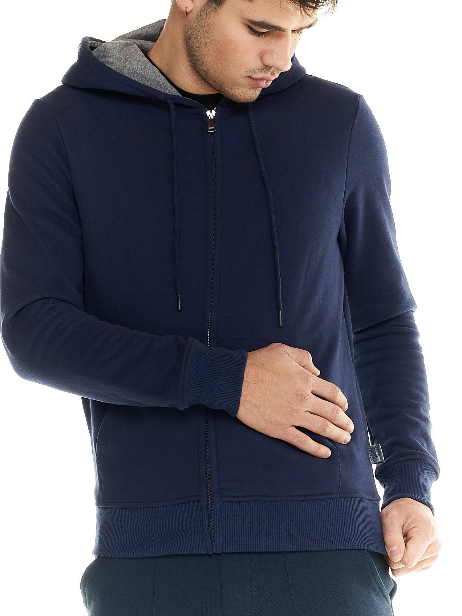 Felpa Leone uomo con cappuccioe full zip Lifestyle 5/5