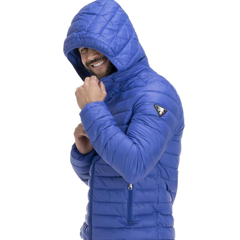 Jachetă simplă cu glugă și fermoar pentru bărbați