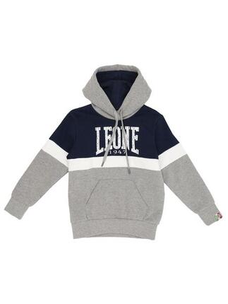 Sweat à capuche enfant Leone grand logo Gris Garçon