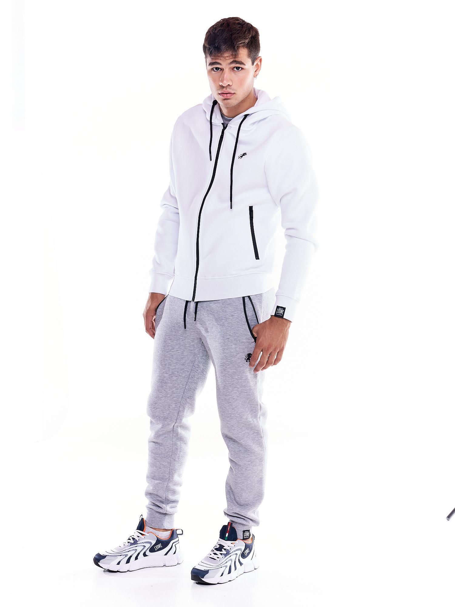 Weiches Basic-Kapuzenpullover mit Löwensymbol und großer Tasche 3/5