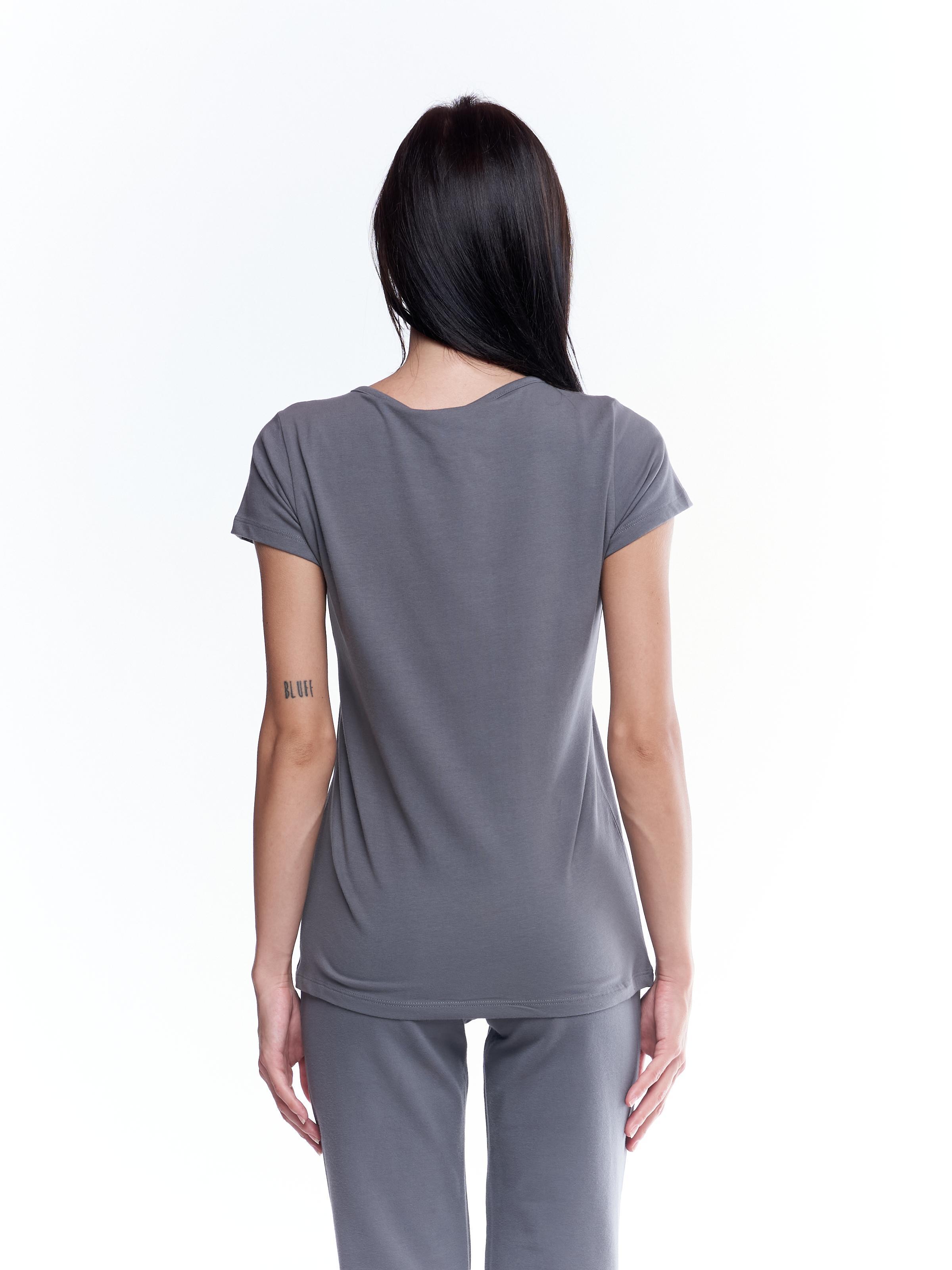 T-shirt femme basique col rond manches courtes 4/8