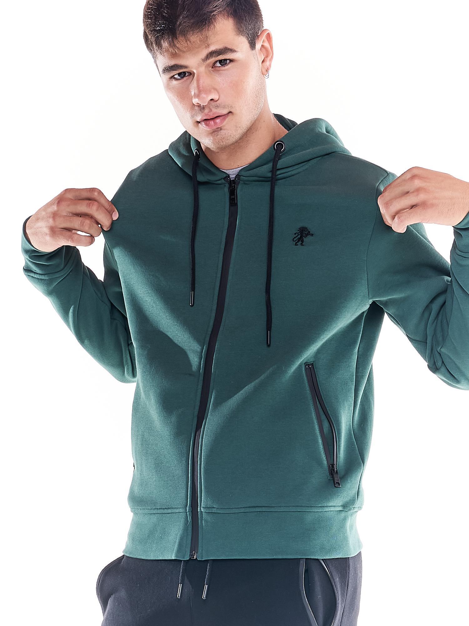 Sweat à capuche Soft Basic icône lion avec grande poche 5/5