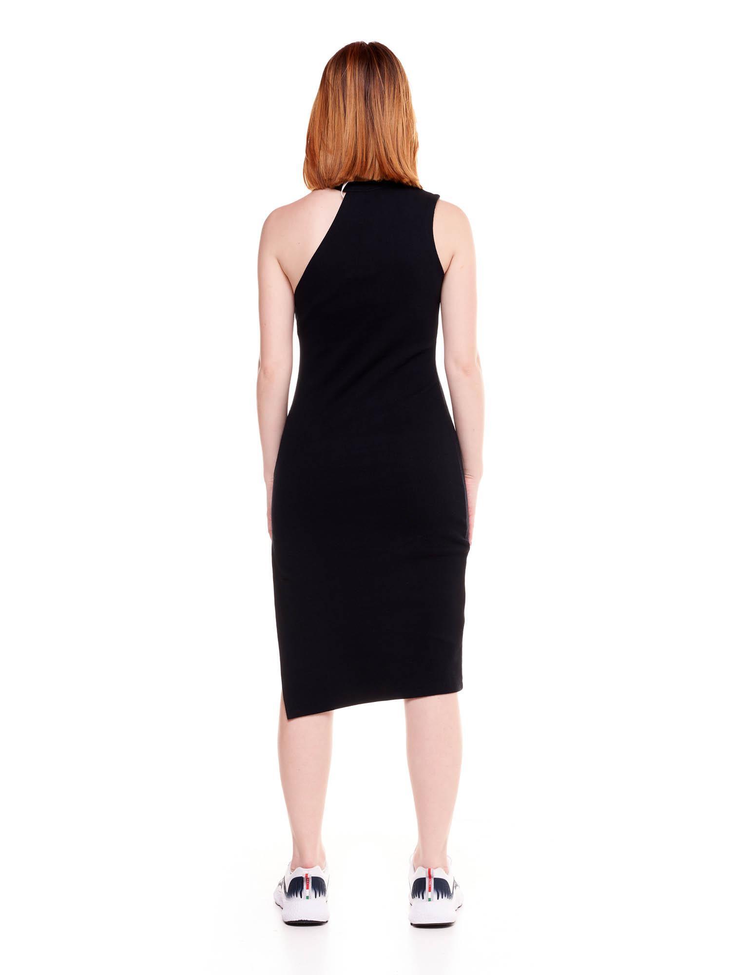 Robe femme asymétrique noire et blanche 5/6