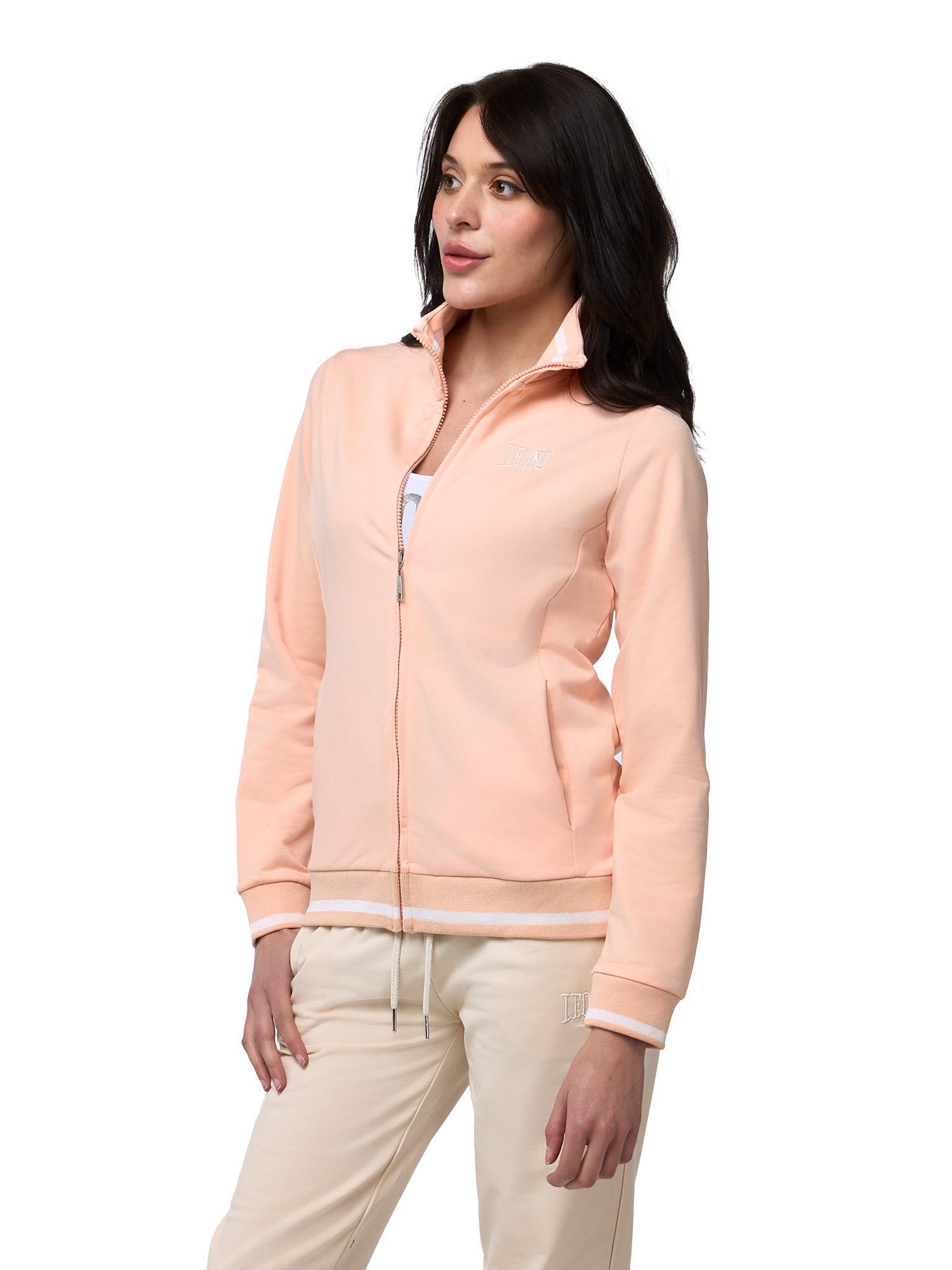 Tuta da donna con felpa con colletto e zip e joggers non felpata Leone Bright 7/8