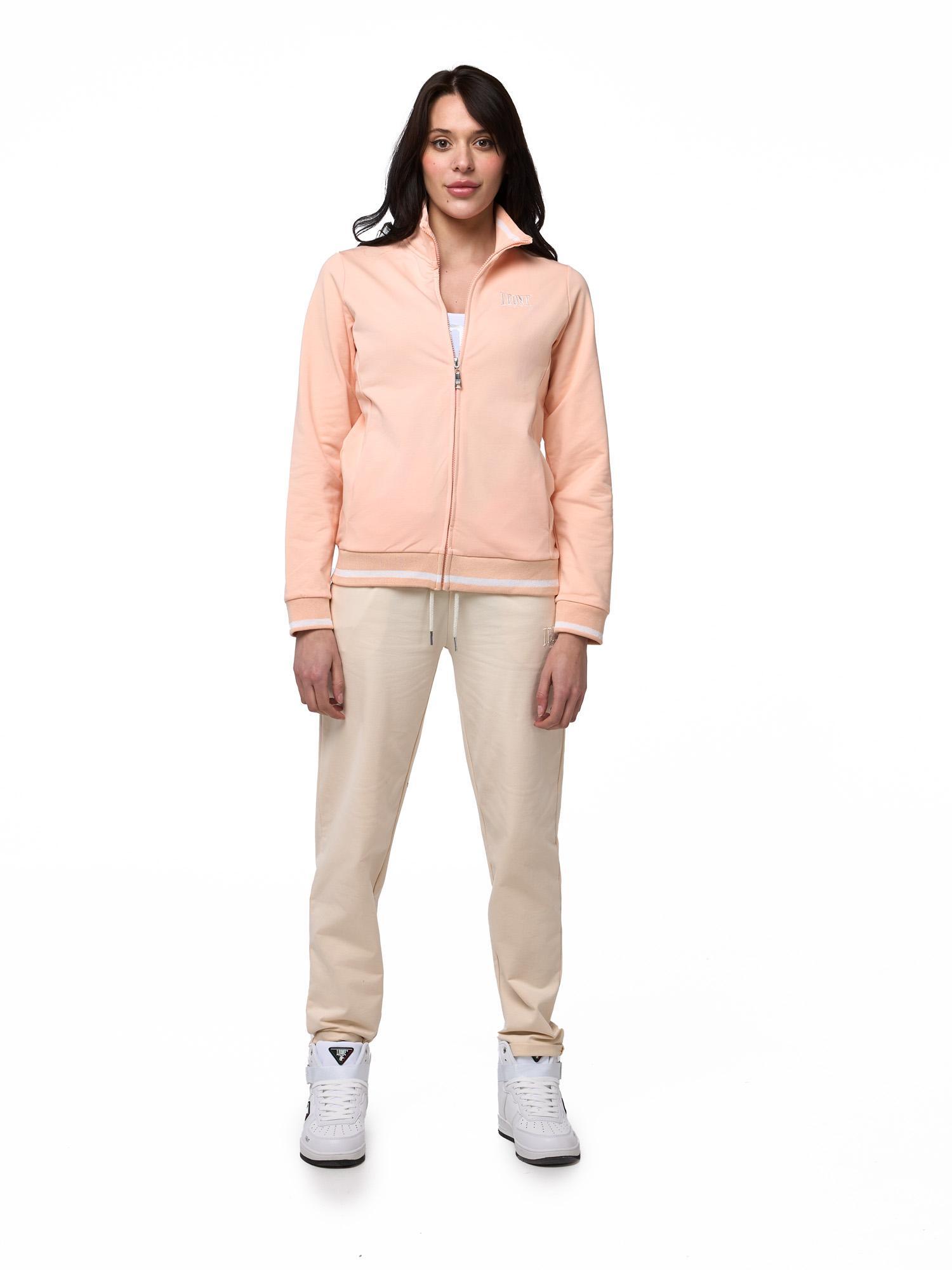 Tuta da donna con felpa con colletto e zip e joggers non felpata Leone Bright 6/8