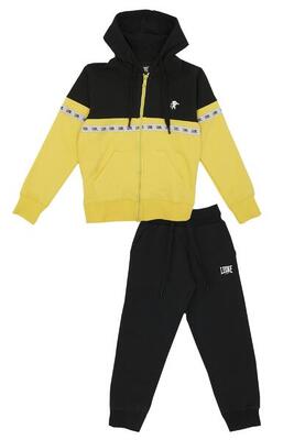 Kinder trainingspak met capuchon en new tape horizontale band