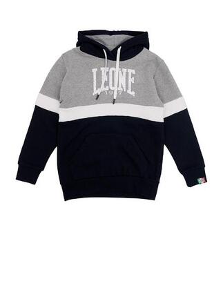 Sweat à capuche enfant Leone grand logo Gris Garçon
