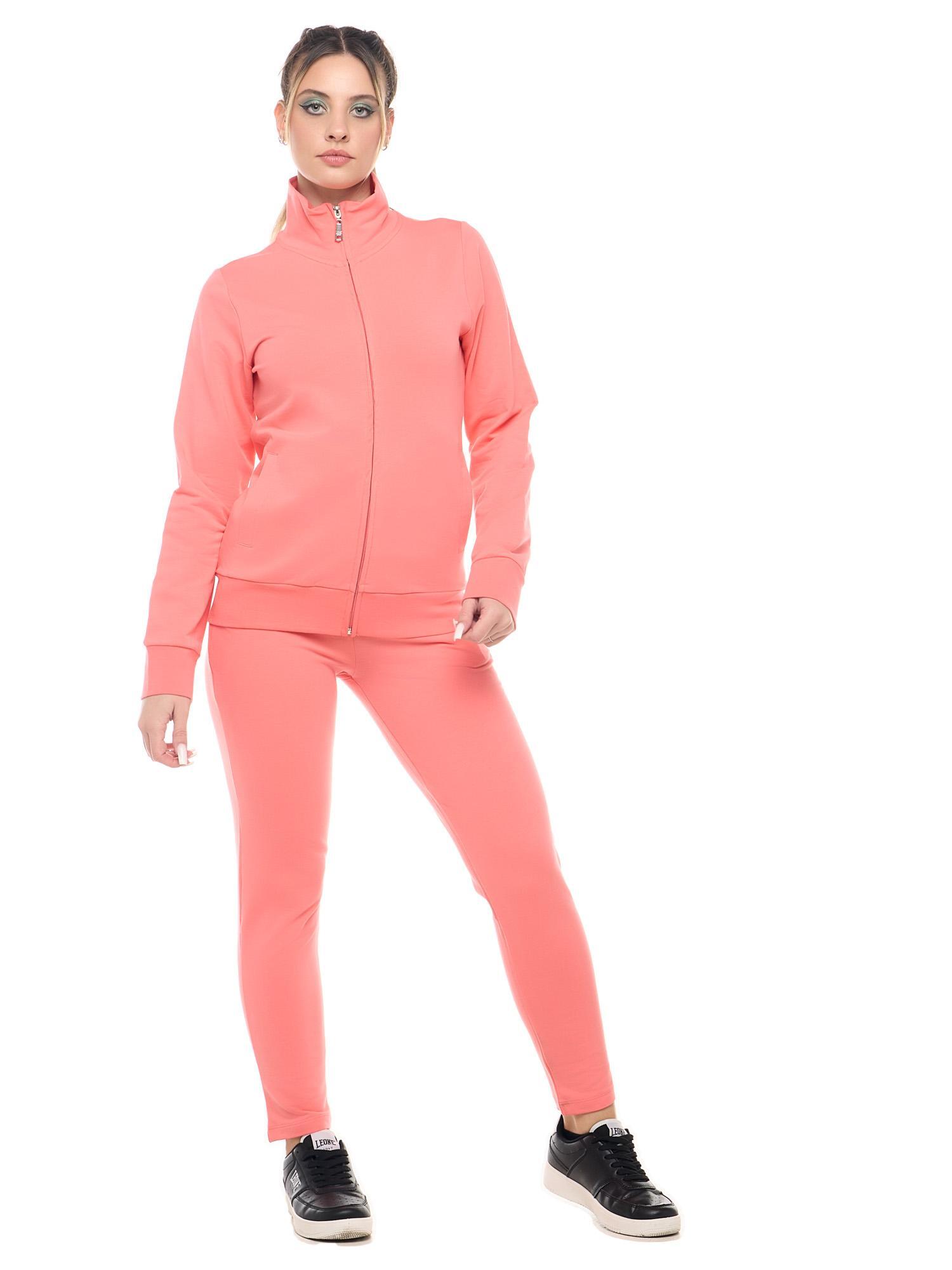 Leone Basic Damen-Sweatshirts mit Reißverschluss und Kragen 3/8
