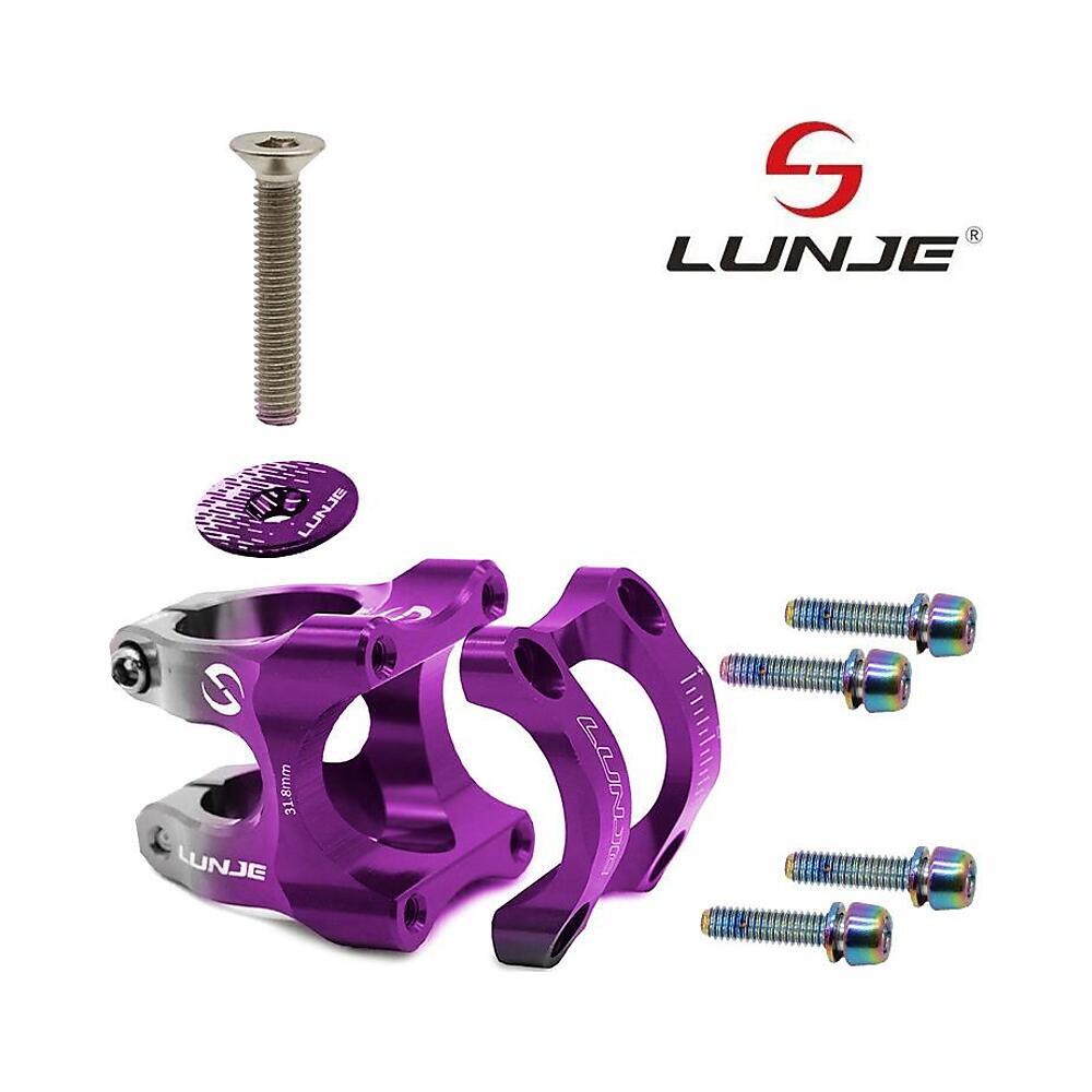 Potencia 31,8mm EWPM-003 Morado/Gris Compatible con Patinete y Bicicleta 2/4