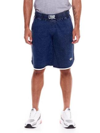 Bermuda denim délavé pour homme Leone Indigo