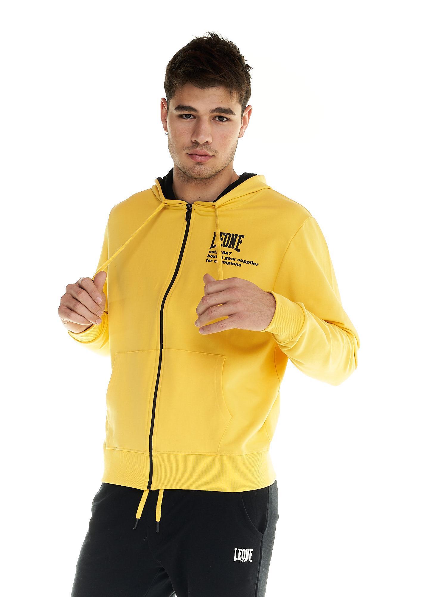 Leone 1947 Apparel Herren-Sweatshirt Active Übergröße Kapuze, Reißverschluss 3/6