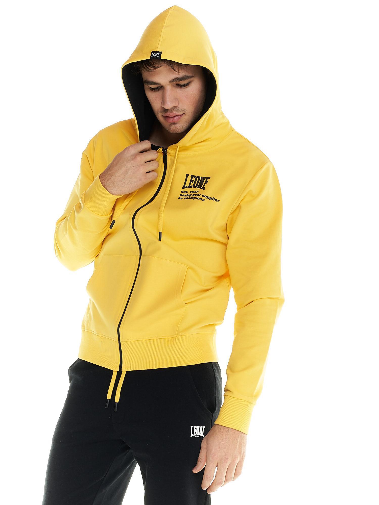 Leone 1947 Apparel Herren-Sweatshirt Active Übergröße Kapuze, Reißverschluss 5/6