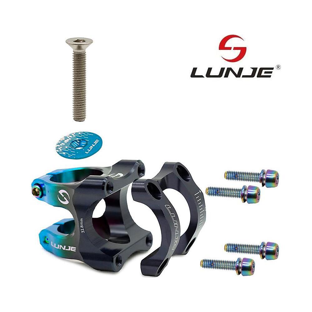 Potencia 31,8mm EWPM-003 Negro/Azul Compatible con Patinete y Bicicleta 3/4