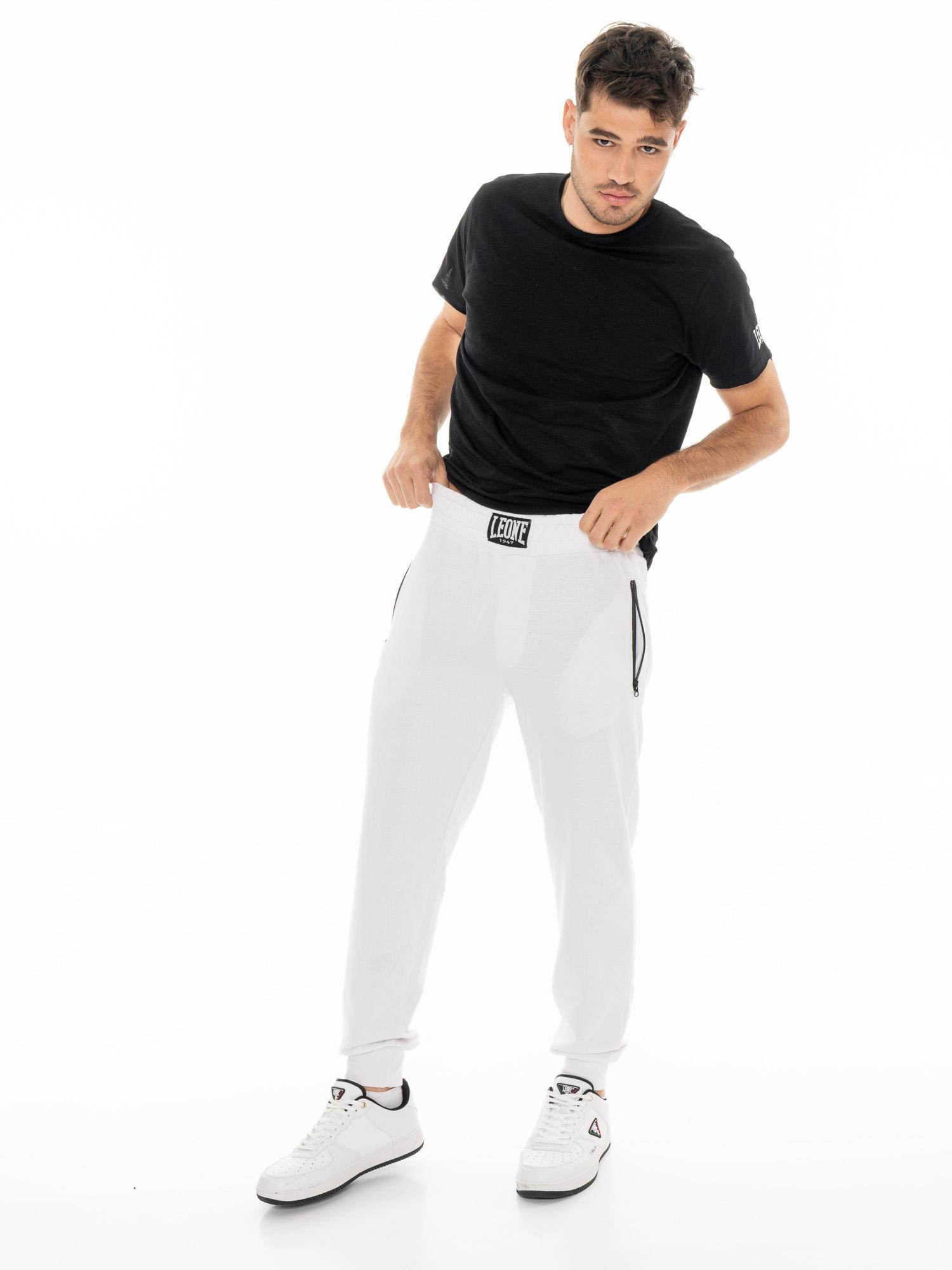 Pantalón deportivo de hombre Leone B&W con bolsillos con cremallera 5/5