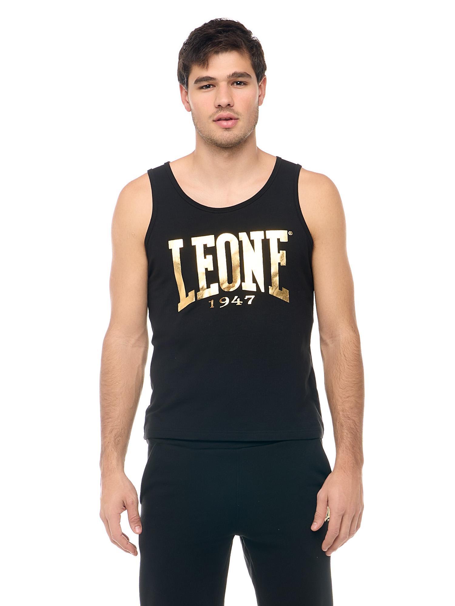 Canotta uomo Leone 1947 Apparel con maxi logo dorato. Per allenamento. 1/6