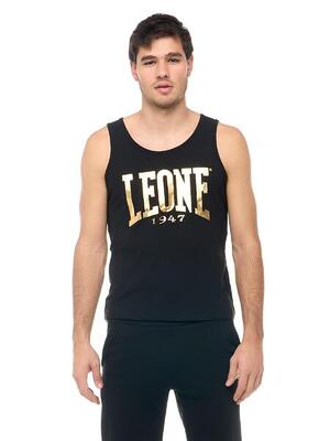Leone 1947 apparel tanktop voor heren met groot gouden logo. voor training.
