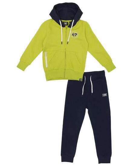 Basic-Trainingsanzug für Kinder mit Kapuze und durchgehendem Reißverschluss