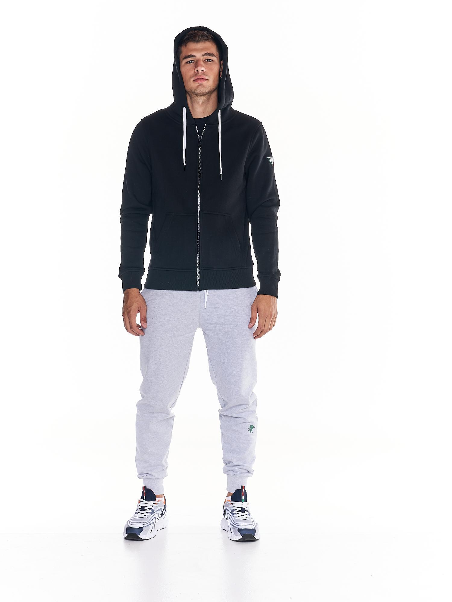Męskie bluzy z kapturem Basic Heavy Basic zapinane na zamek