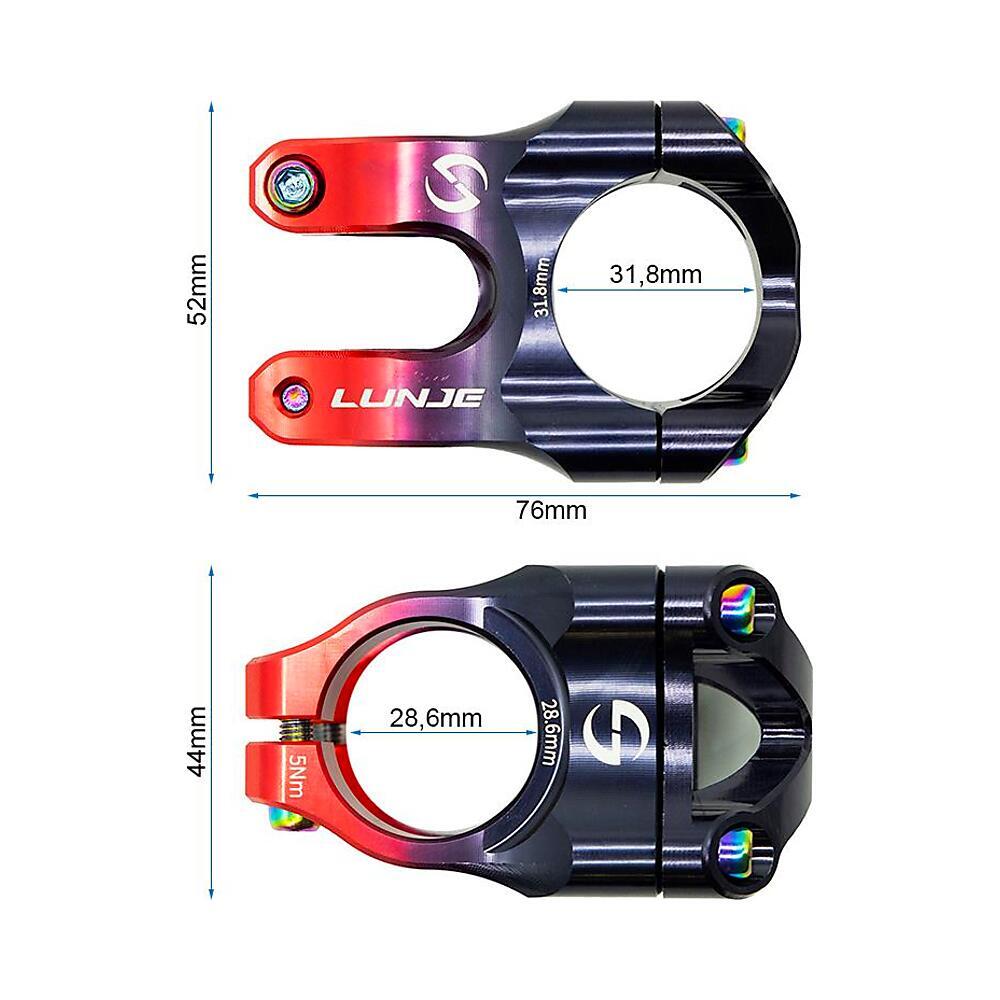 Potencia 31,8mm Negro/Rojo Compatible con Patinete y Bicicleta 2/4