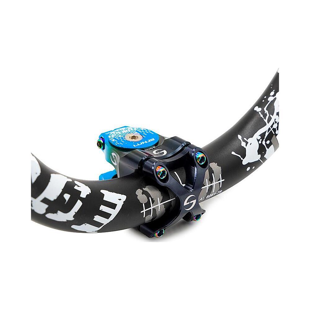 Potencia 31,8mm Negro/Azul Compatible con Patinete y Bicicleta 2/4