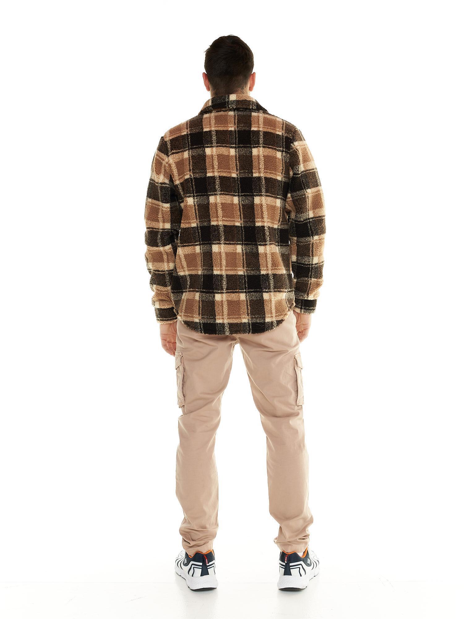 Giacca Leone uomo in sherpa con bottoni Shades 4/7