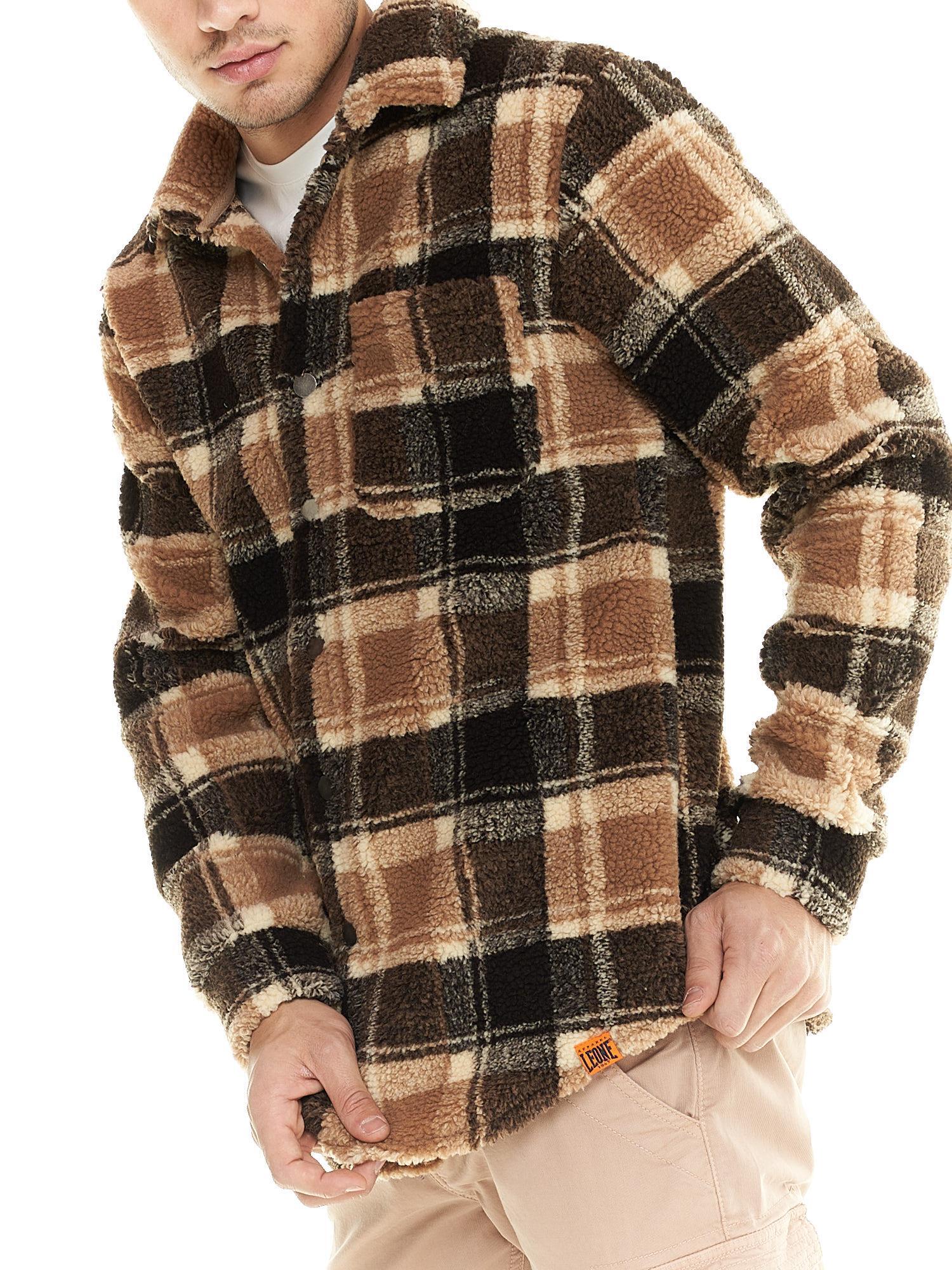 Giacca Leone uomo in sherpa con bottoni Shades 5/7
