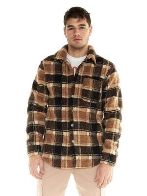 Leone heren sherpa jas met shades knopen