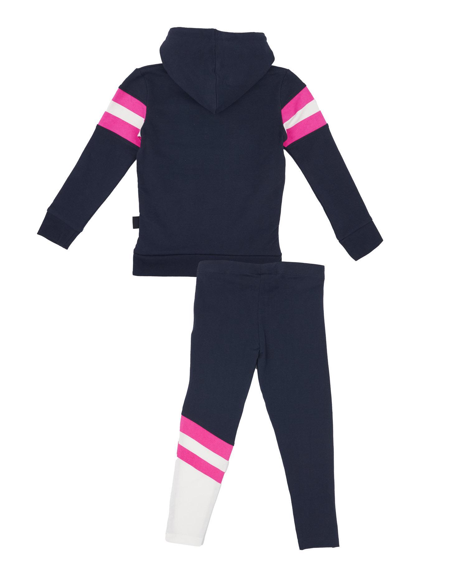 Survêtement fille à capuche et bande horizontale Basic 4/6