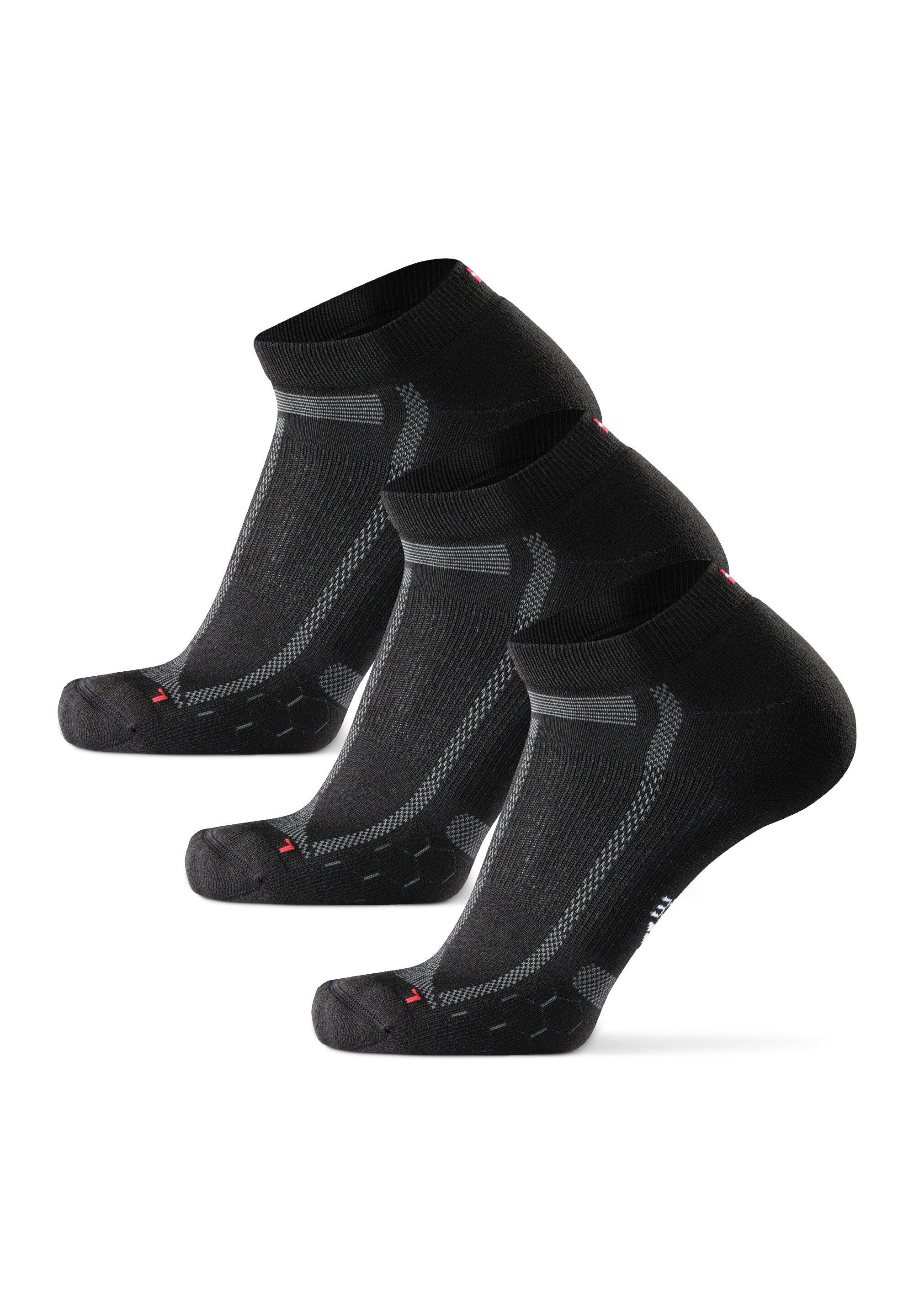 Calcetines de running tobilleros acolchados larga distancia 3 pares 3/4