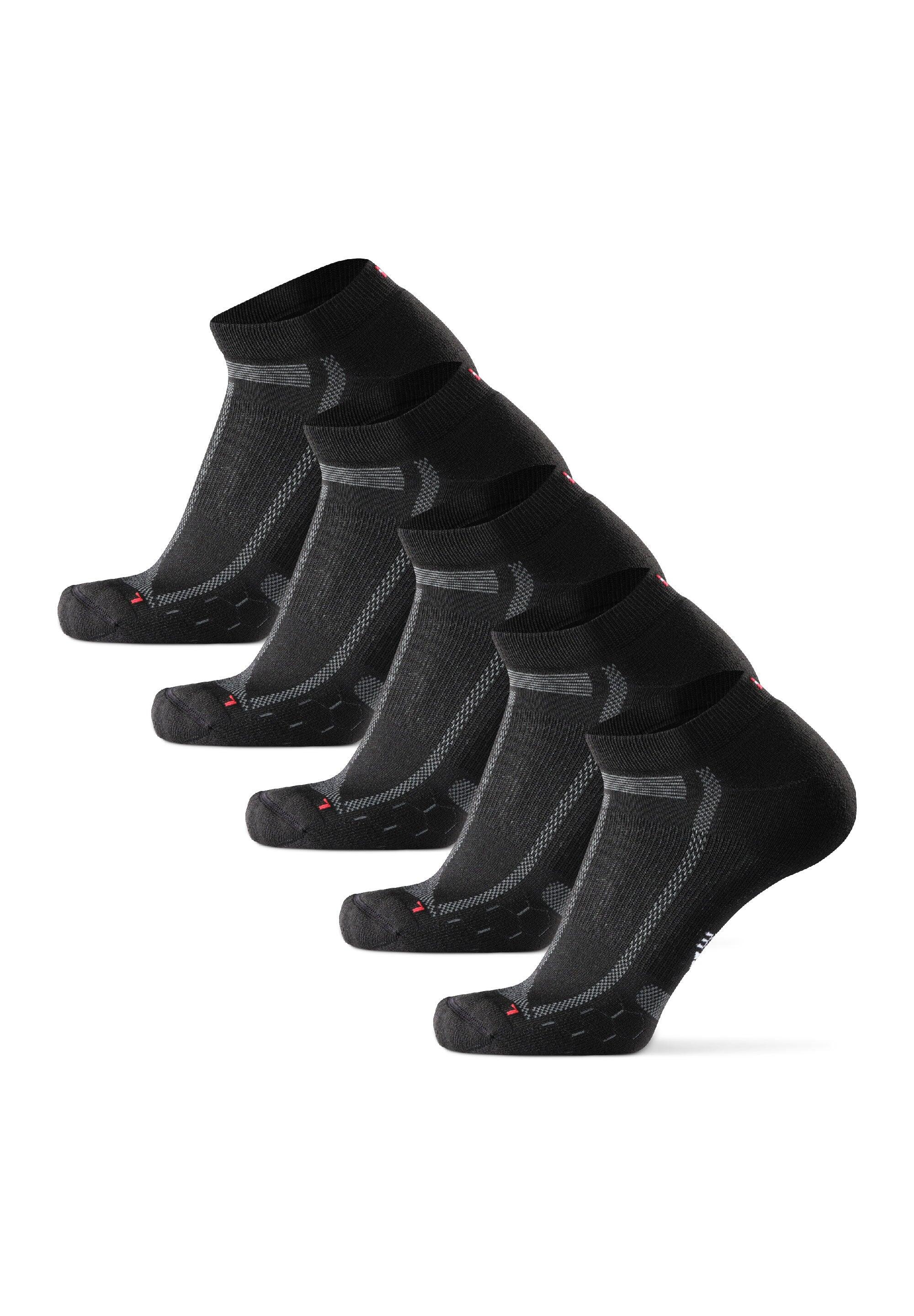 Chaussettes de course basses rembourrées longue distance 5 paires 3/5