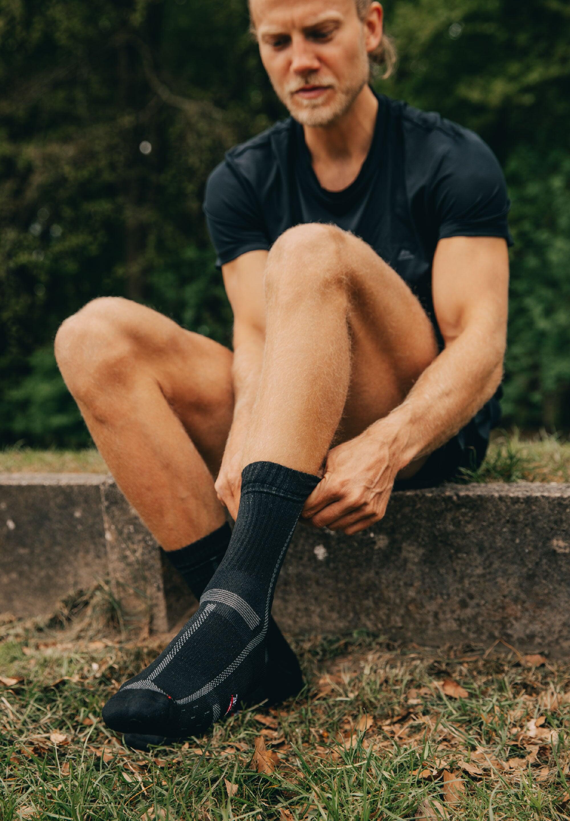 Gepolsterte Laufsocken für lange Distanzen Anti-Blasen Crew 3 Paar 4/5