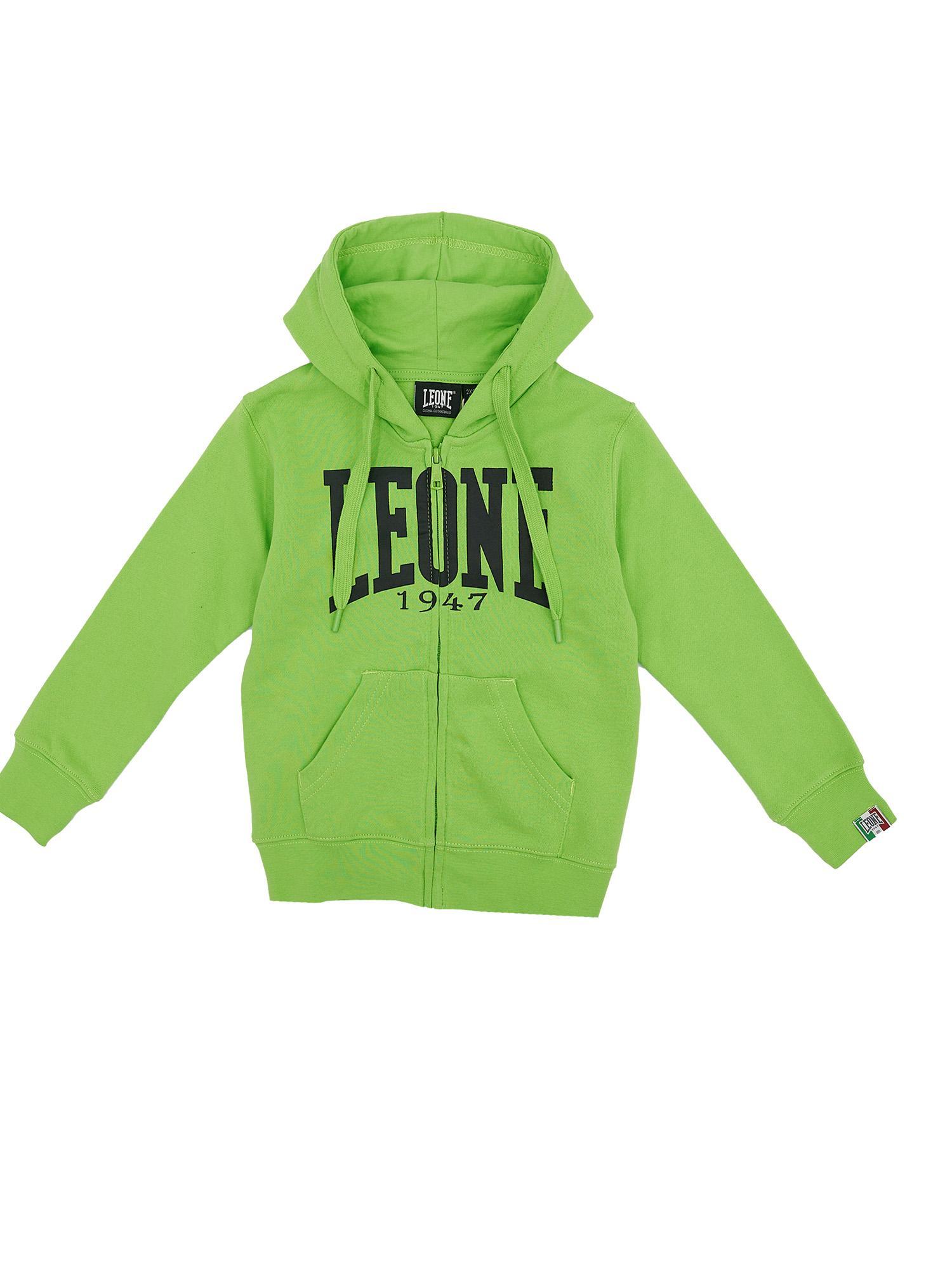 Felpa da bambino con cappuccio, full zip e logo Basic 7/7