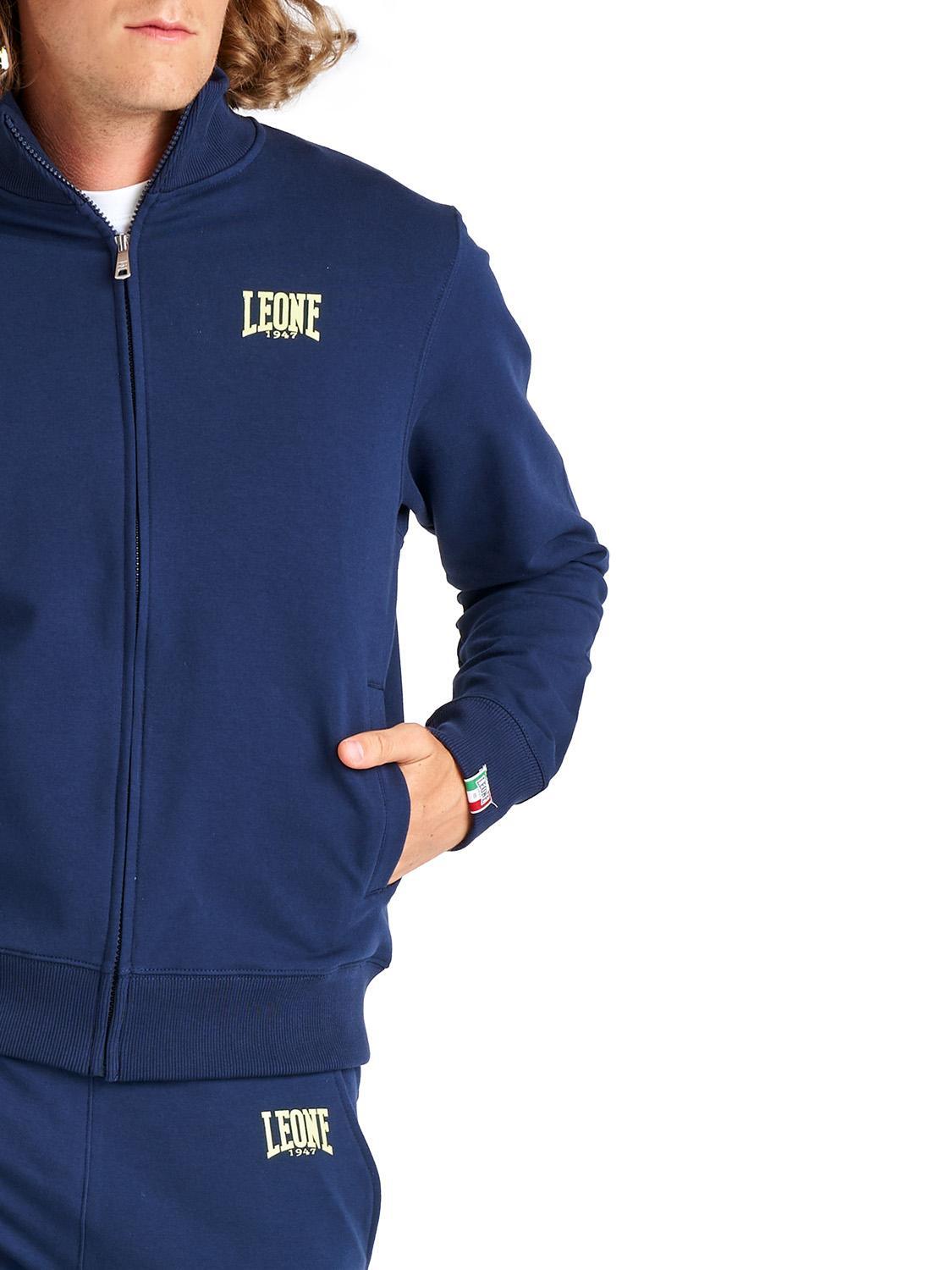 Leone Basic heren non-sweatshirt met kraag en ritssluiting 5/5