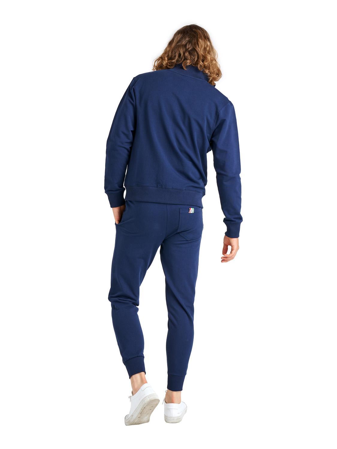 Leone Basic heren non-sweatshirt met kraag en ritssluiting 4/5