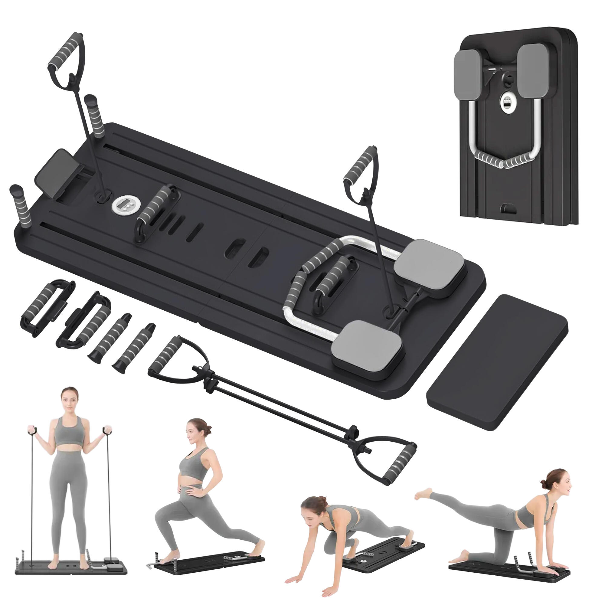 Deska do pilatesu reformer do ćwiczeń brzucha pompki 9w1 zestaw treningowy 1/7
