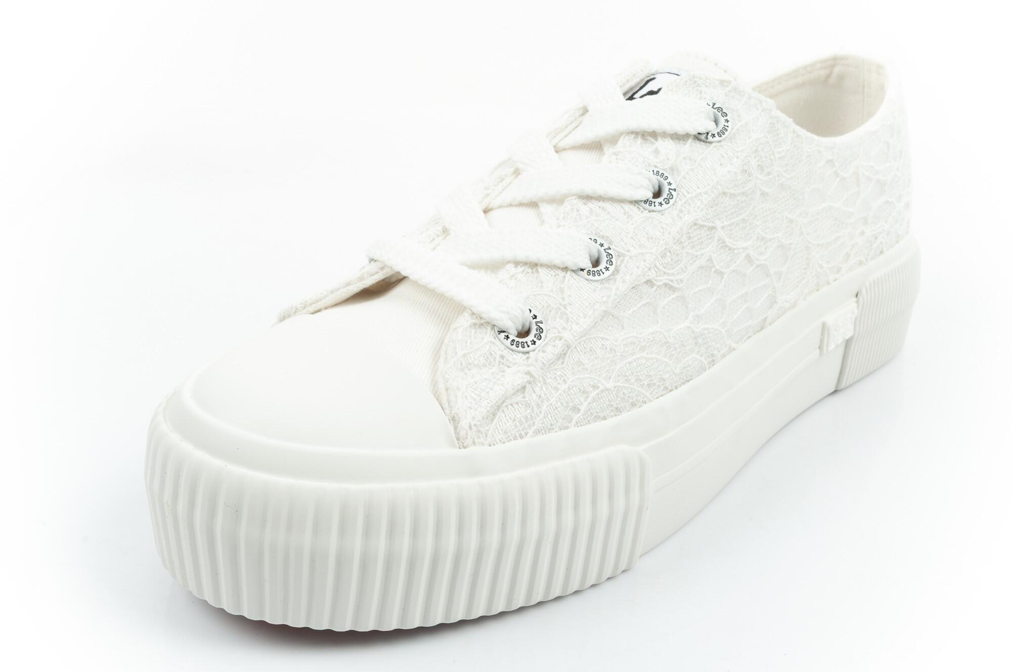 Zapatillas Lee Isla Lace para mujer - blancas, encaje, cordones 3/7