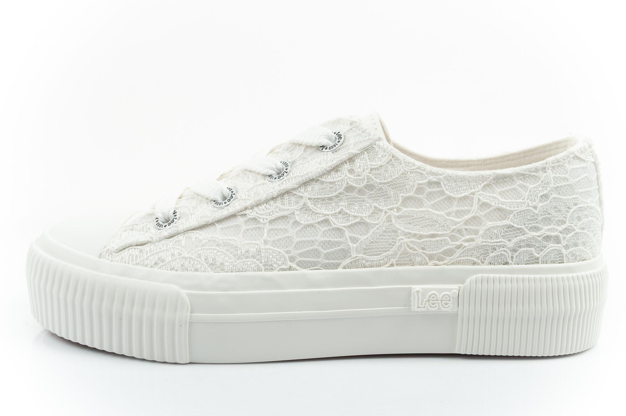 Zapatillas Lee Isla Lace para mujer - blancas, encaje, cordones 2/7