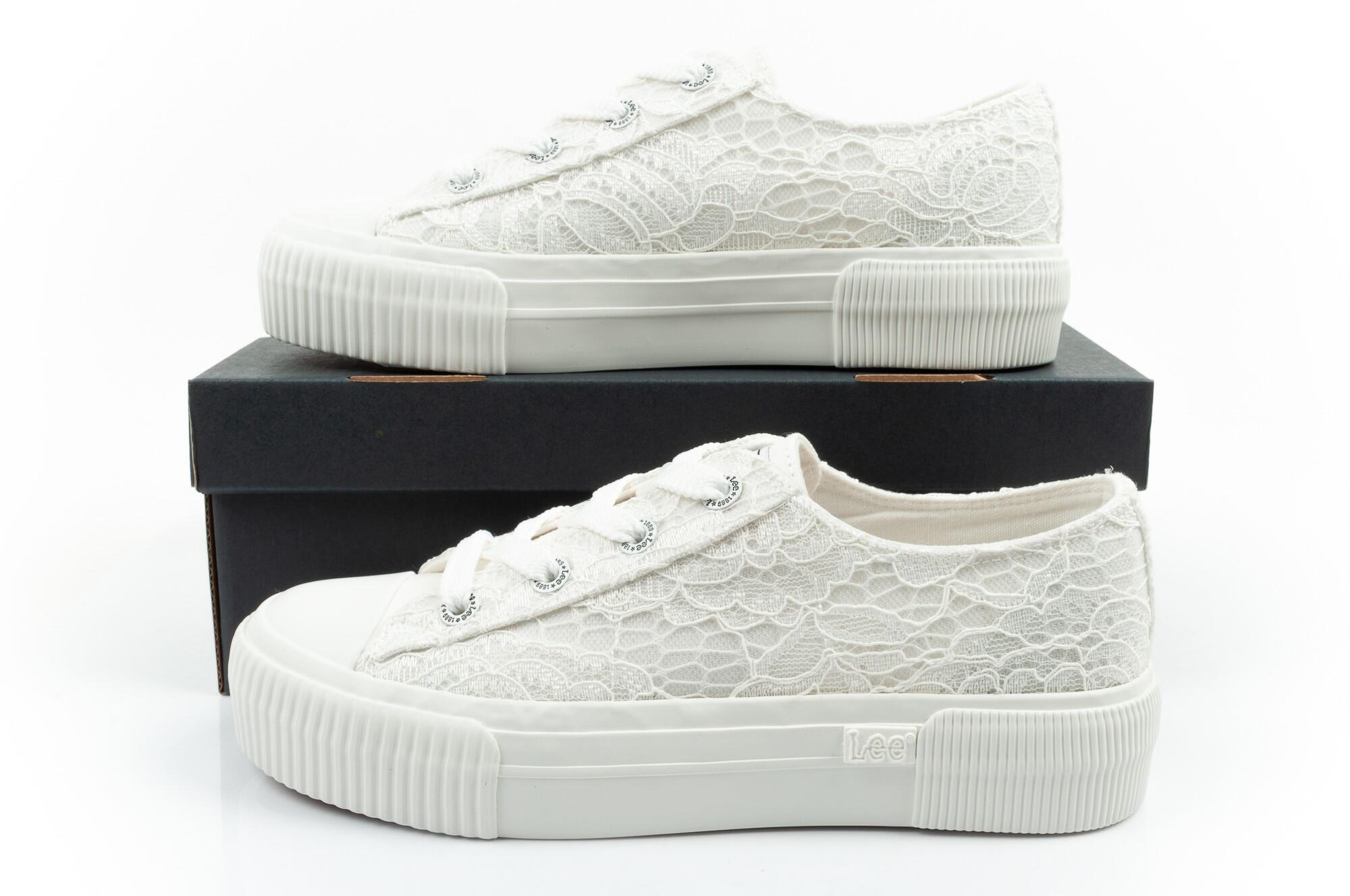 Zapatillas Lee Isla Lace para mujer - blancas, encaje, cordones 7/7
