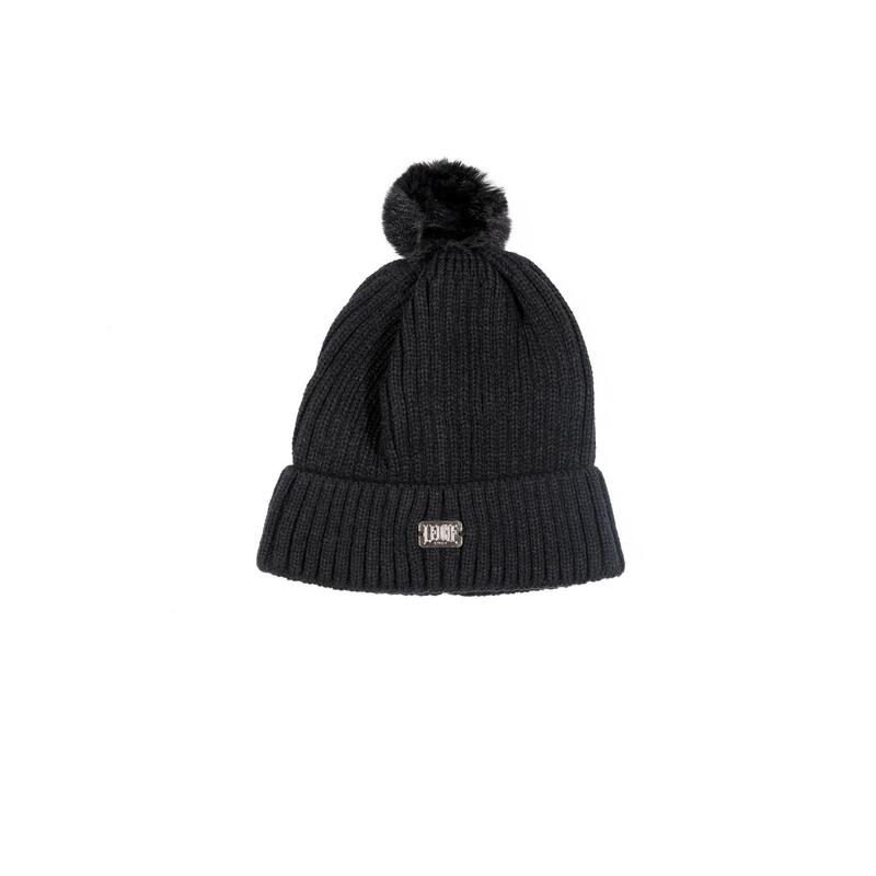 Căciulă tricotată simplă pentru femei cu pompon