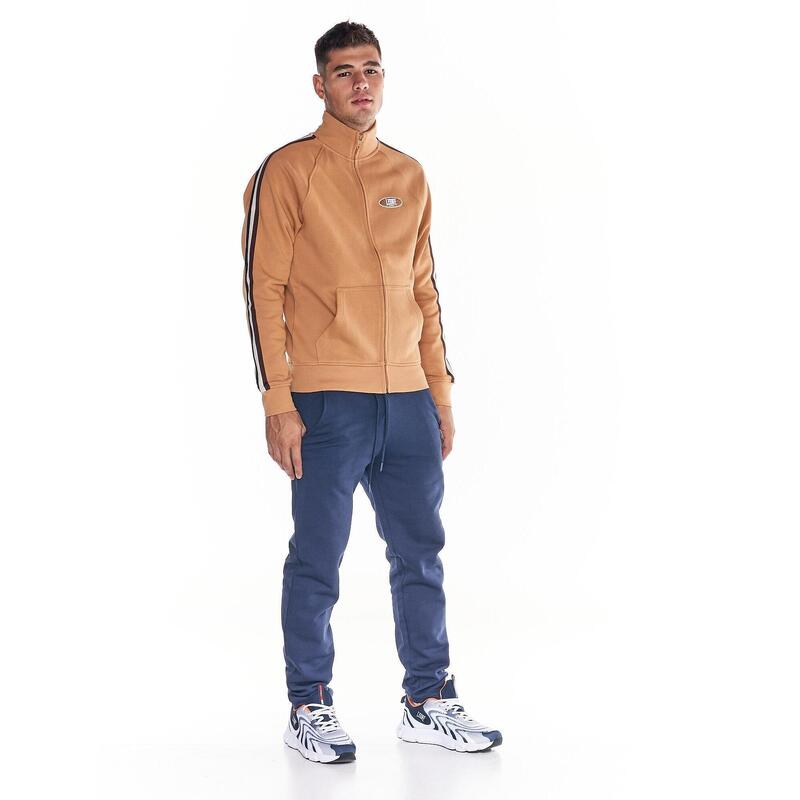Trening bărbătesc cu fermoar complet, guler înalt, linia Earth Tones