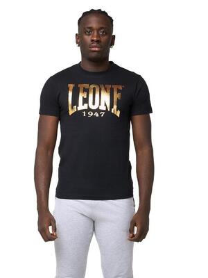 Leone new gold-logo heren-t-shirt met korte mouwen