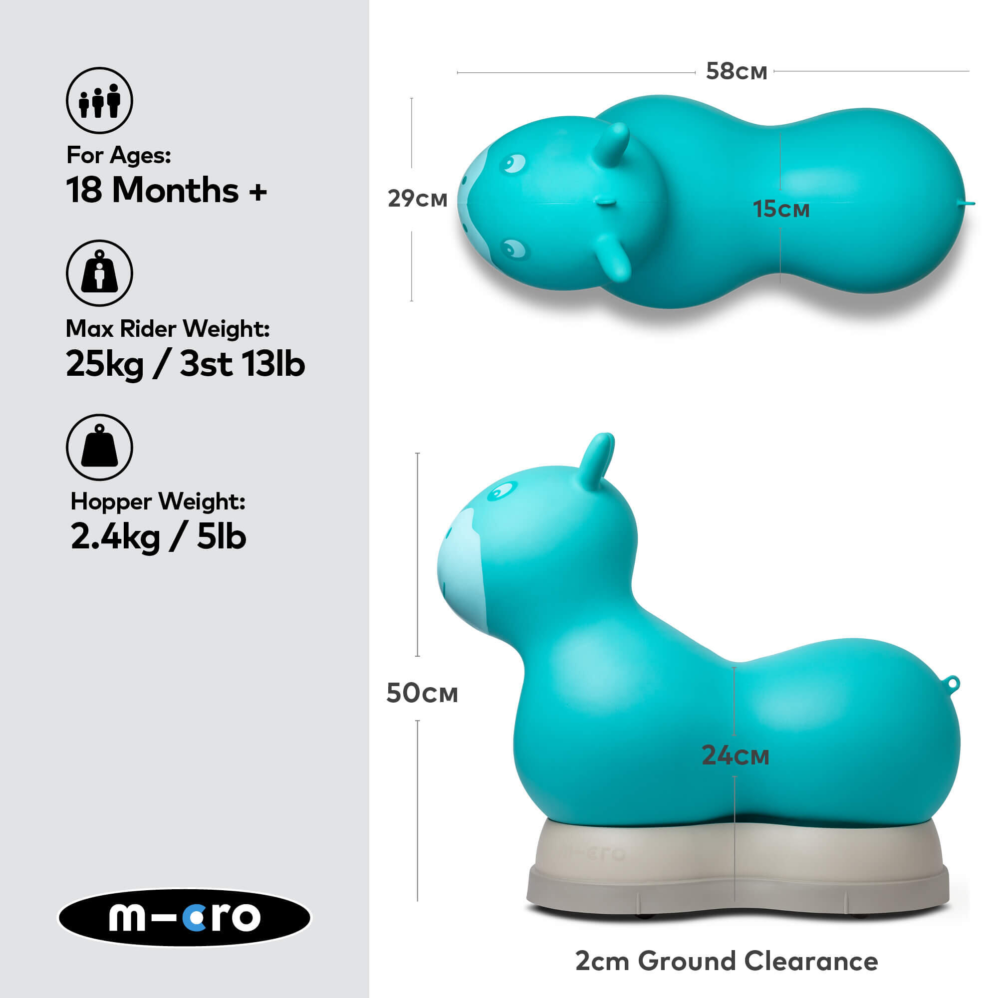 Andador infantil Micro Hopper Aqua 2/7