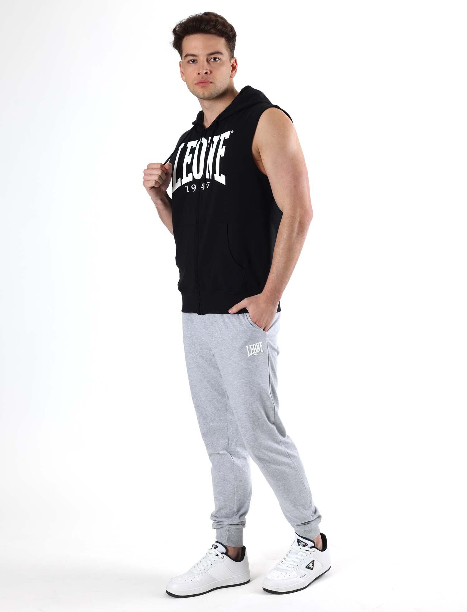 Leone Basic Sweat à capuche zippé sans manches pour homme 2/5