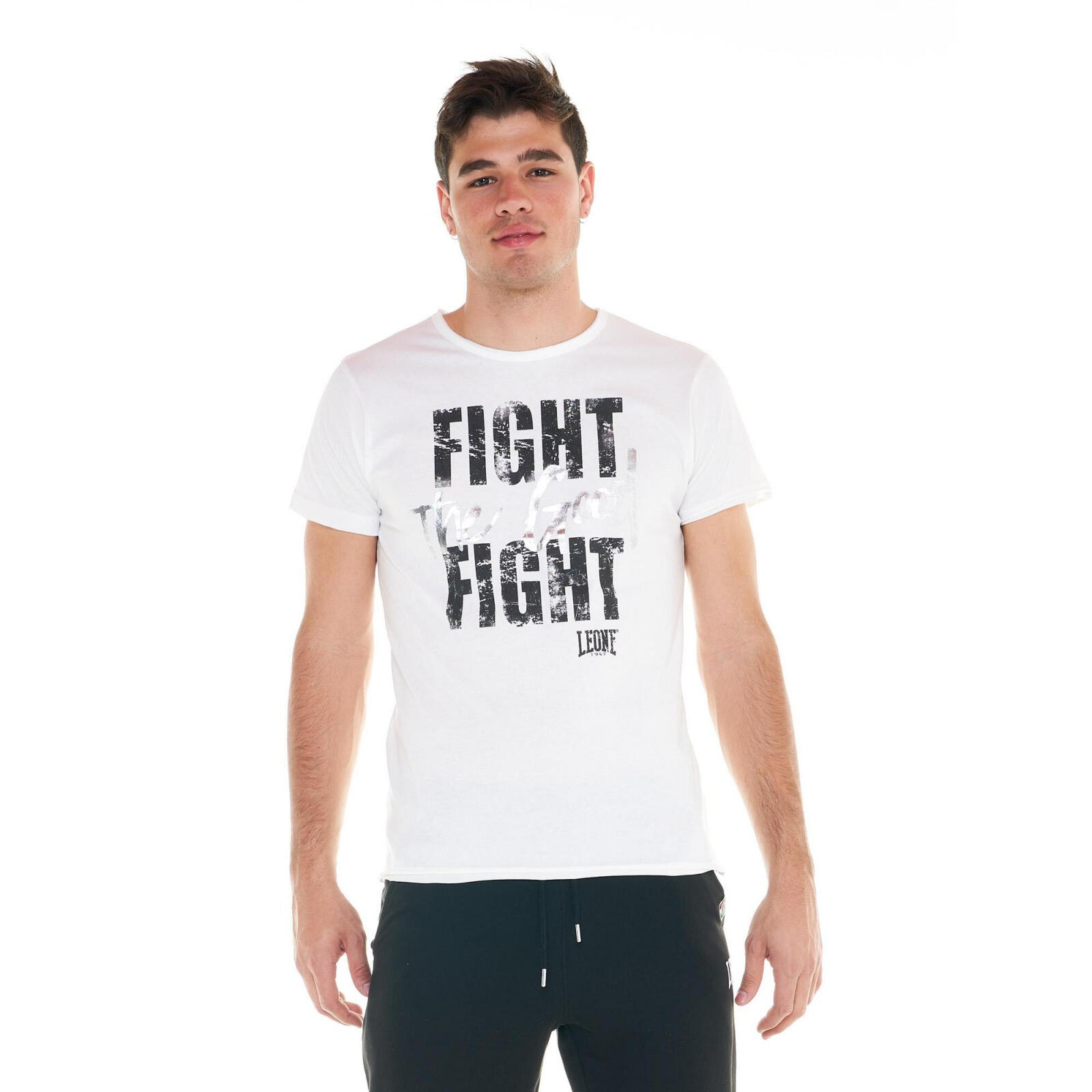 Tricou Leone Fight the Good Fight Alb