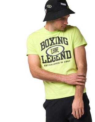 Heren t-shirt met korte mouwen en "boxing legend" leone active-print